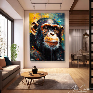 tableau singe peinture