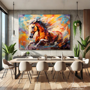 tableau cheval abstrait