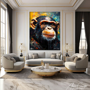 tableau singe pop art