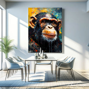 tableau singe abstrait