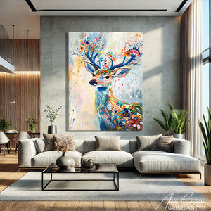 Peinture Cerf Aquarelle