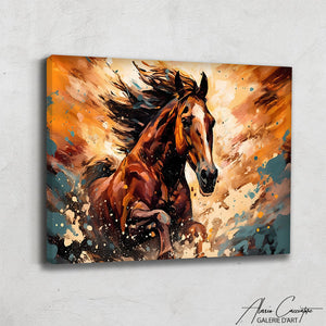 TABLEAU CHEVAL MARRON Alessio Cacciatore