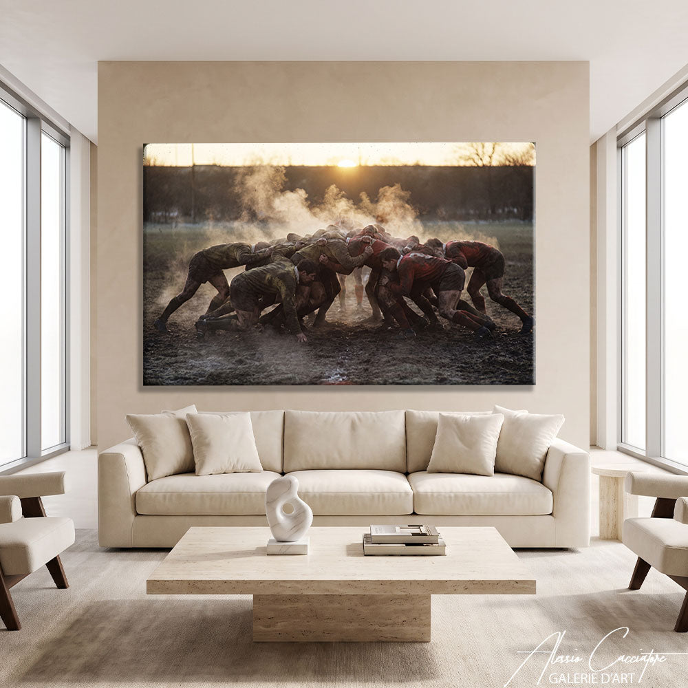 Peinture Rugby Vintage