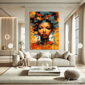 Tableau Peinture Femme Africaine