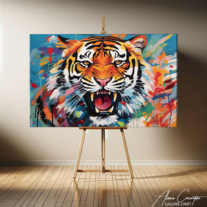 tableau tigre coloré