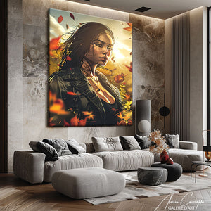 tableau femme cartoon