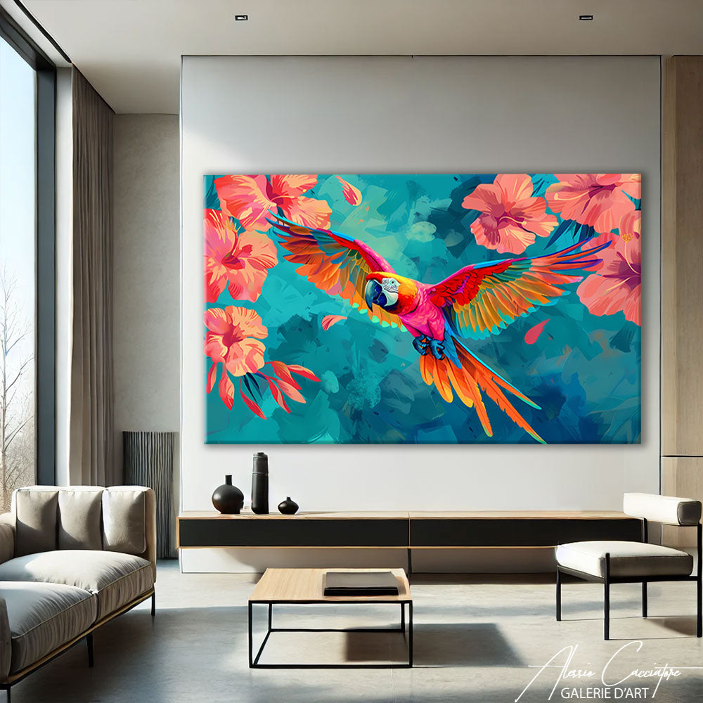 Tableau avec Perroquet