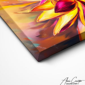 TABLEAU FLEUR DE LOTUS ROUGE Alessio Cacciatore