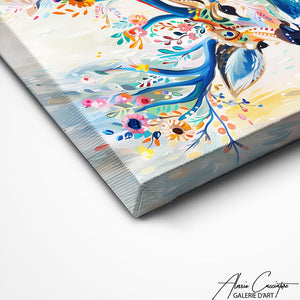 TABLEAU CERF AQUARELLE Alessio Cacciatore