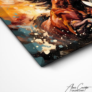 TABLEAU CHEVAL MARRON Alessio Cacciatore
