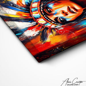 TABLEAU INDIENNE VISAGE Alessio Cacciatore