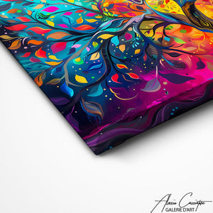 TABLEAU COLORÉ ARBRE DE VIE Alessio Cacciatore