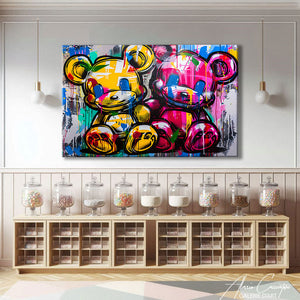 TABLEAU STREET ART OURSONS Alessio Cacciatore