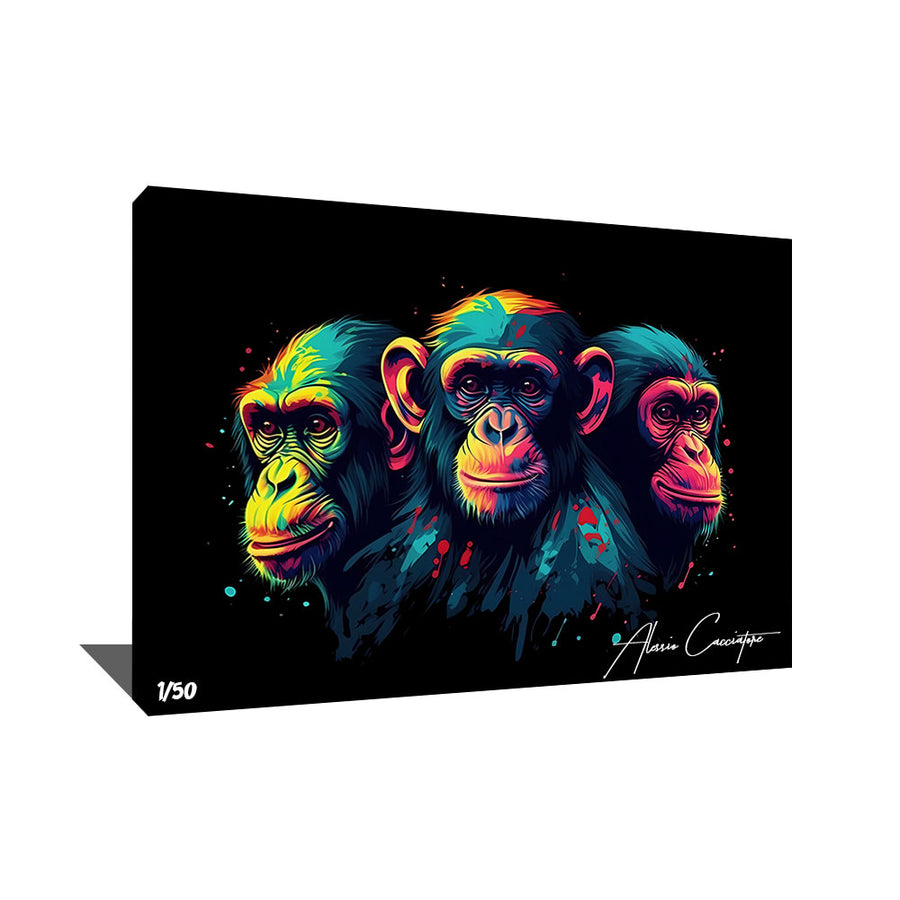 tableau 3 singes