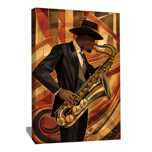 TABLEAU ART DECO MUSICIEN Alessio Cacciatore