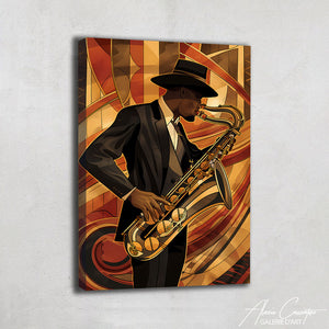 TABLEAU ART DECO MUSICIEN Alessio Cacciatore