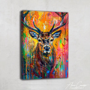 Peinture Cerf Couleur