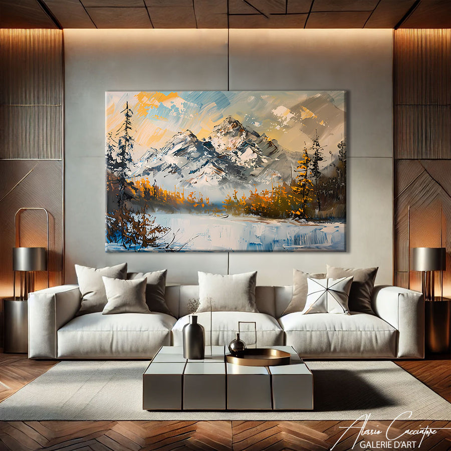 Tableau Montagne Alpes
– mise en situation
