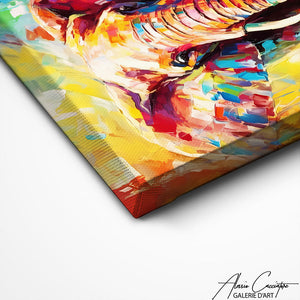 TABLEAU ÉLÉPHANT COULEUR CONTEMPORAIN Alessio Cacciatore