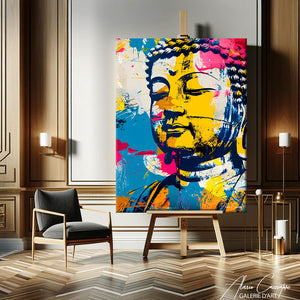 tableau bouddha pop art