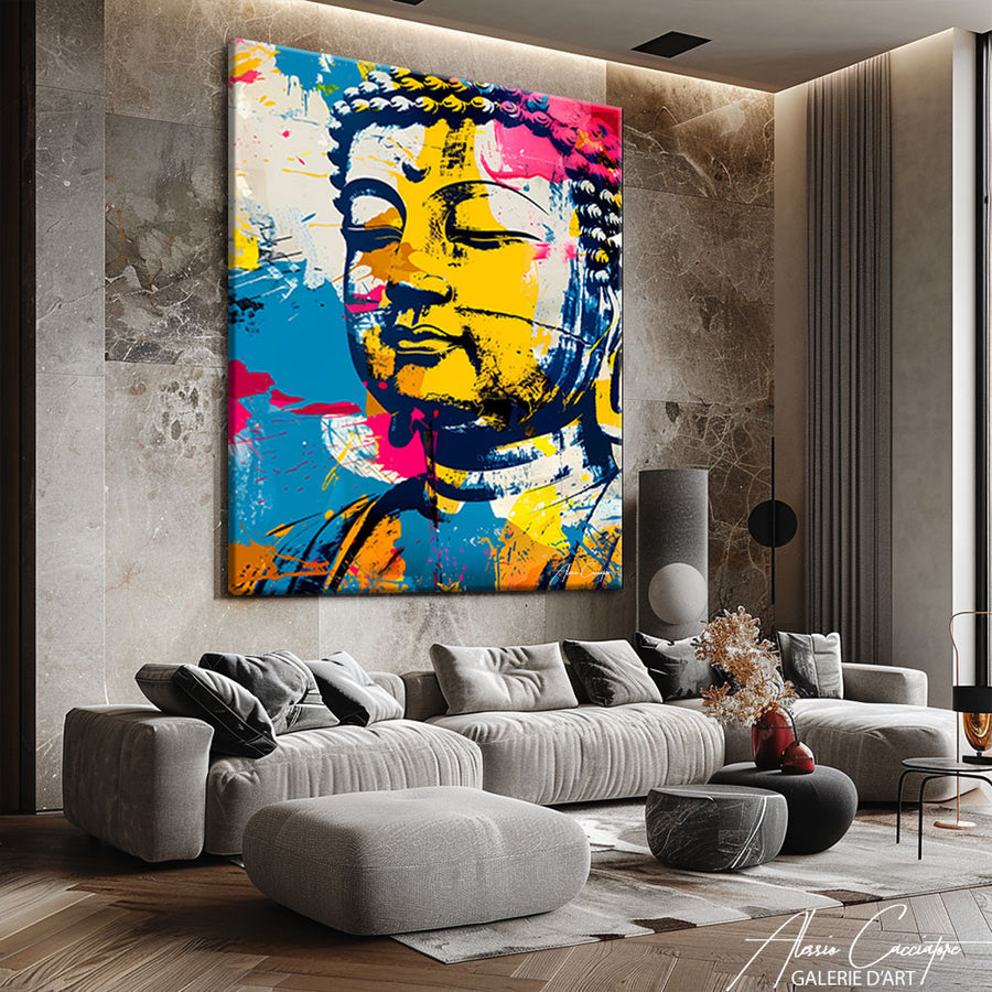 Tableau Bouddha Peinture – mise en situation