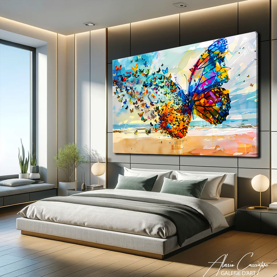 Tableau Envol de Papillon
– mise en situation