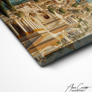 TABLEAU ANCIEN PAYSAGE GREC AlessioCacciatore