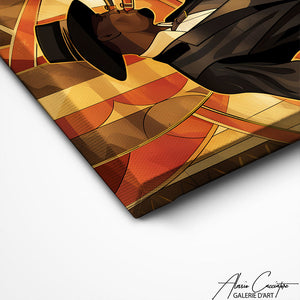 TABLEAU ART DECO MUSICIEN Alessio Cacciatore