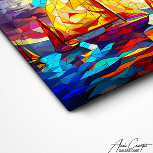 TABLEAU BATEAU COLORÉ Alessio Cacciatore