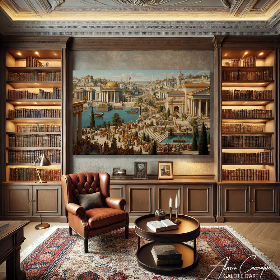 Tableau Ancien Paysage – mise en situation