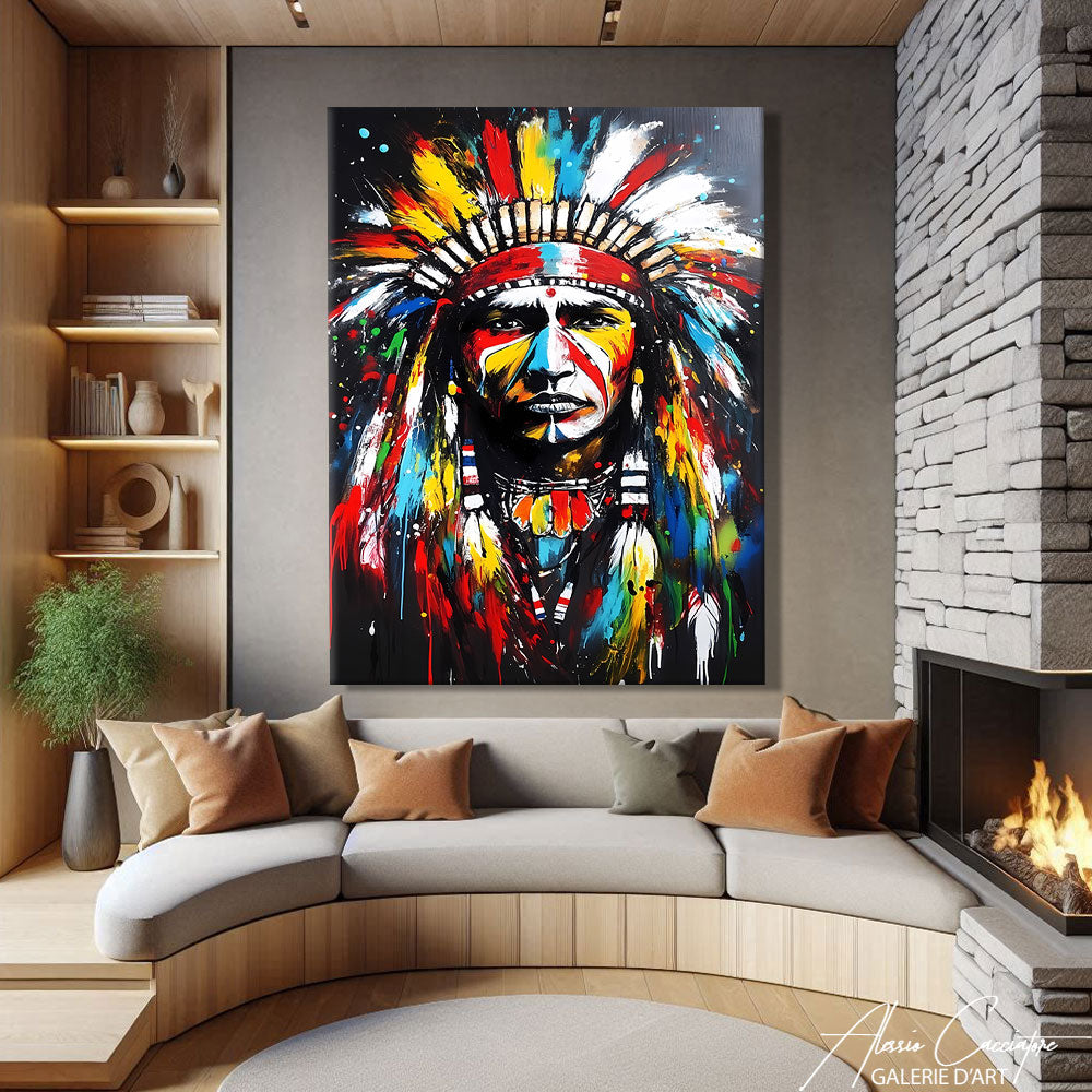 tableau indien coloré