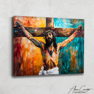 Peinture Jésus sur la Croix