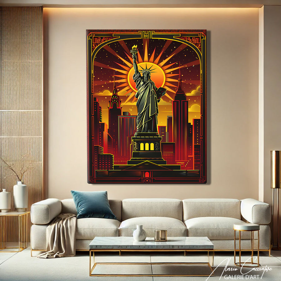 Tableau Art Déco Moderne – mise en situation