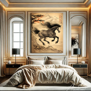 tableau cheval abstrait