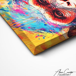 TABLEAU SINGE COLORÉ Alessio Cacciatore