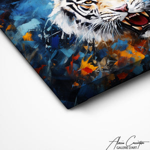 TABLEAU TIGRE BLANC ABSTRAIT Alessio Cacciatore