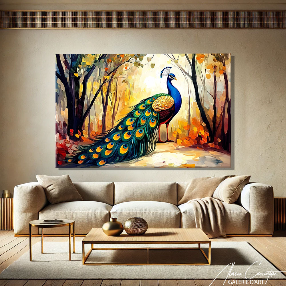 Tableau Paon Moderne