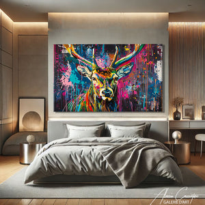 TABLEAU CERF POP ART