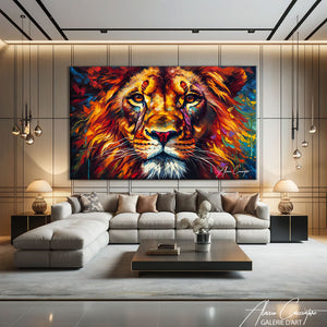 TABLEAU LION abstrait