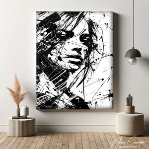 tableau femme noir et blanc