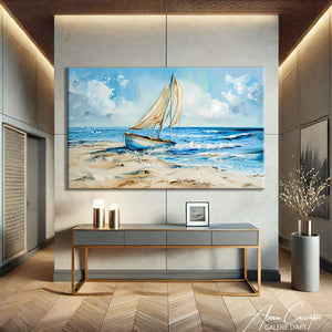 Tableau Bateau Abstrait