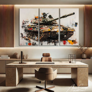 Triptyque Tableau Guerre