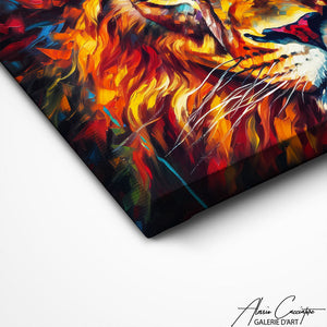 TABLEAU LION ARTISTE Alessio Cacciatore
