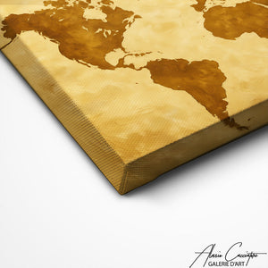 TABLEAU MAPPEMONDE ANCIEN Alessio Cacciatore