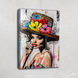 Peinture Visage Femme Contemporain