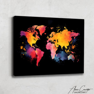 TABLEAU PEINTURE CARTE DU MONDE Alessio Cacciatore