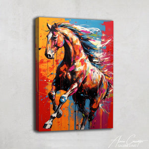 tableau cheval cabré