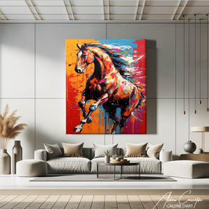tableau cheval coloré