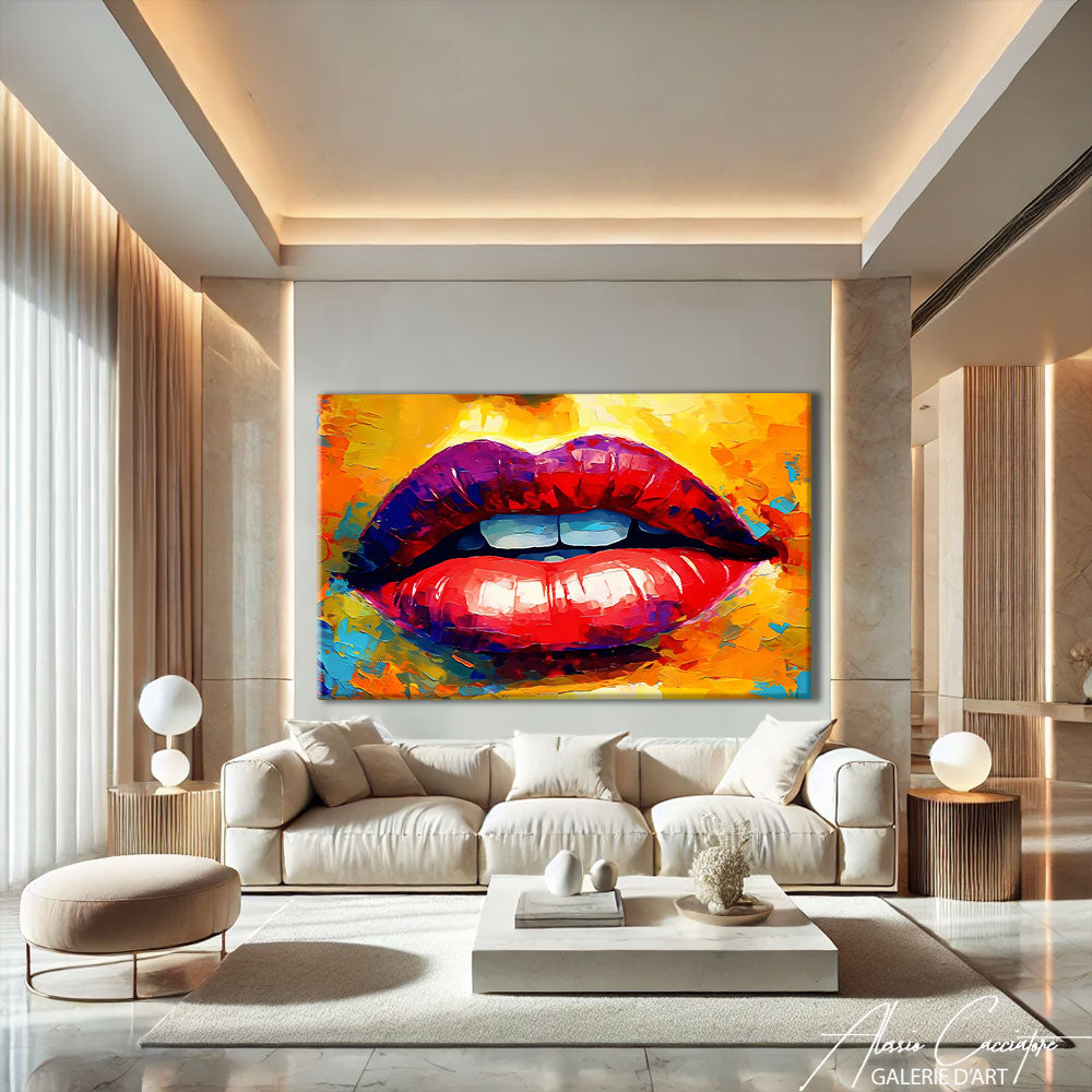 Tableau Pop Art Bouche