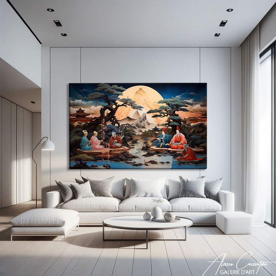 tableau jardin japonais – mise en situation